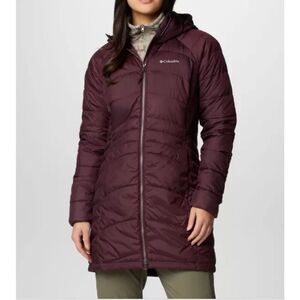 Columbia Karis Gale II Maroon Long Hooded Winter Coat Jacket Women's 3XL